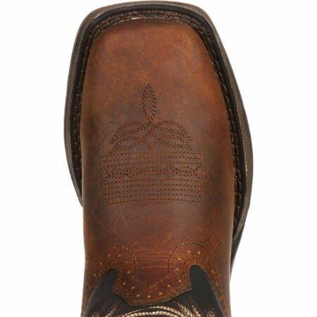 Durango LIL' Little Kid Western Boot, TAN BLACK, M, Size 10.5 DWBT049